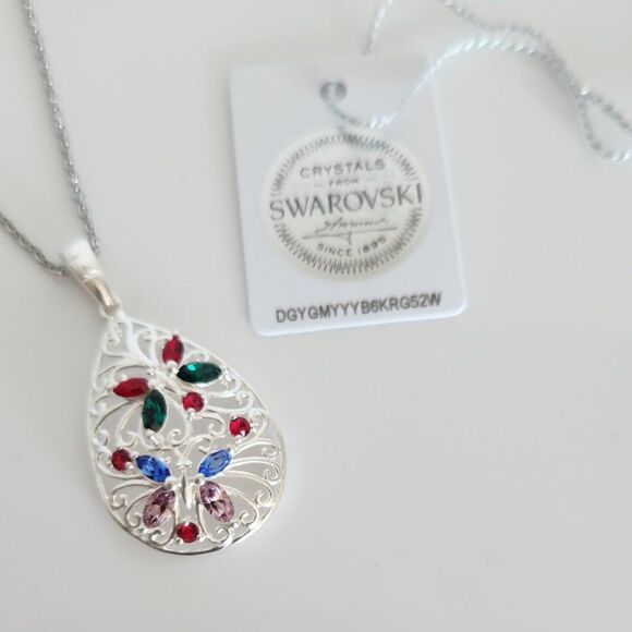 Swarovski Crystals Multi Color Necklace - Picture 9 of 9